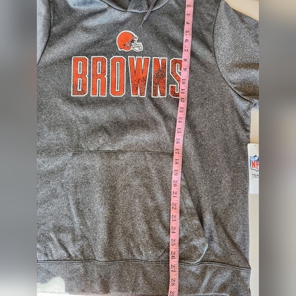 NWT NFL Team Apparel Cleveland Browns Men's Gray Hoodie Size L. - Picture 7 of 7